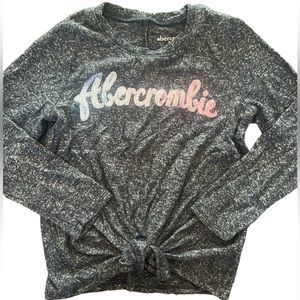 Abercrombie kids long sleeve shirt, 5/6, heather navy, sequin